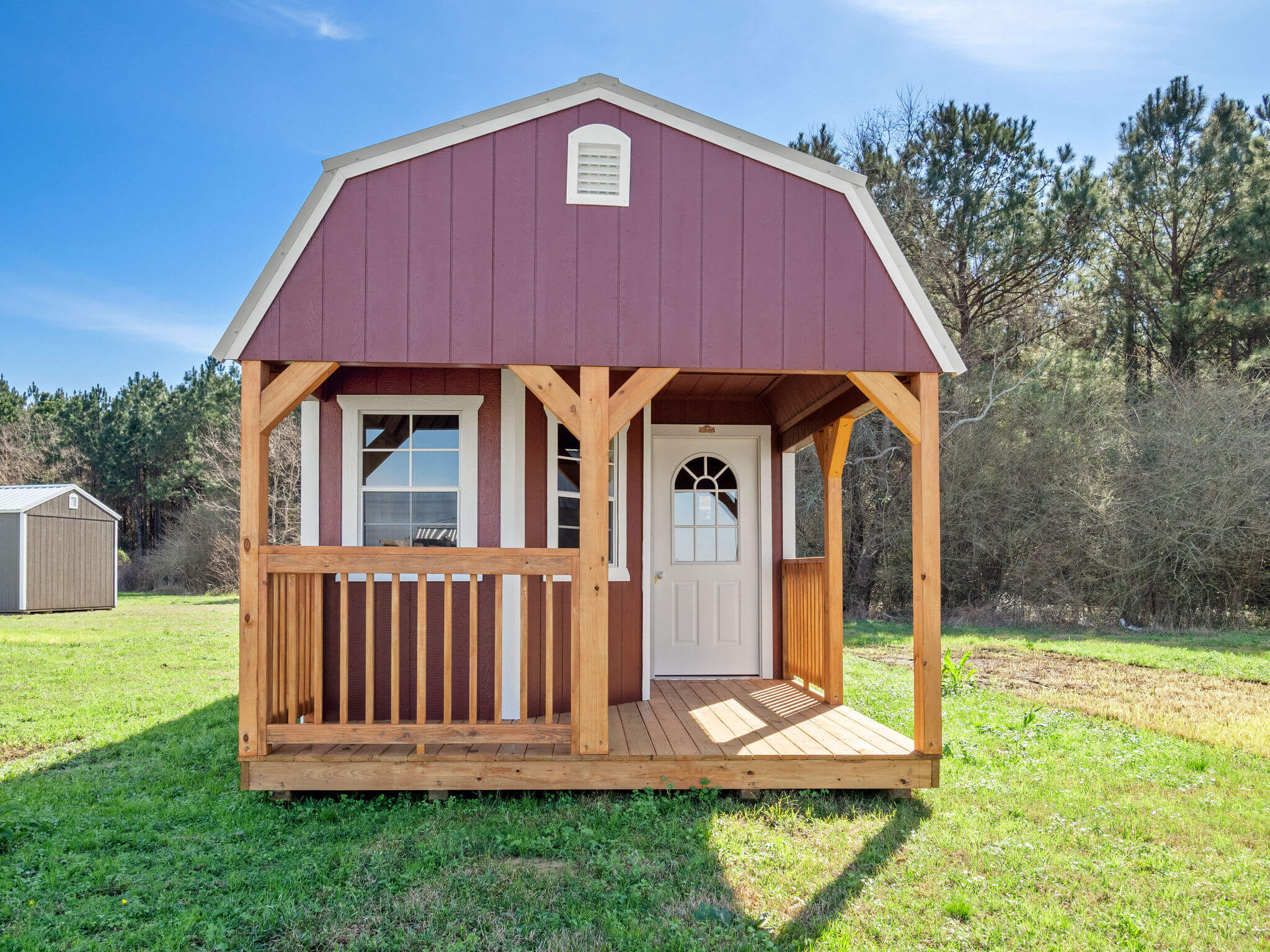 lofted cabin building