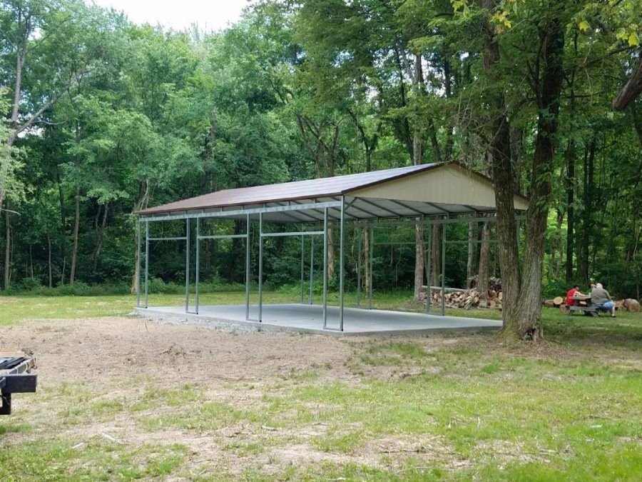 vertical carport 2 car